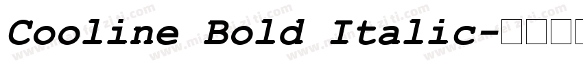 Cooline Bold Italic字体转换